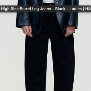 H & M Barrel High Rise Jeans